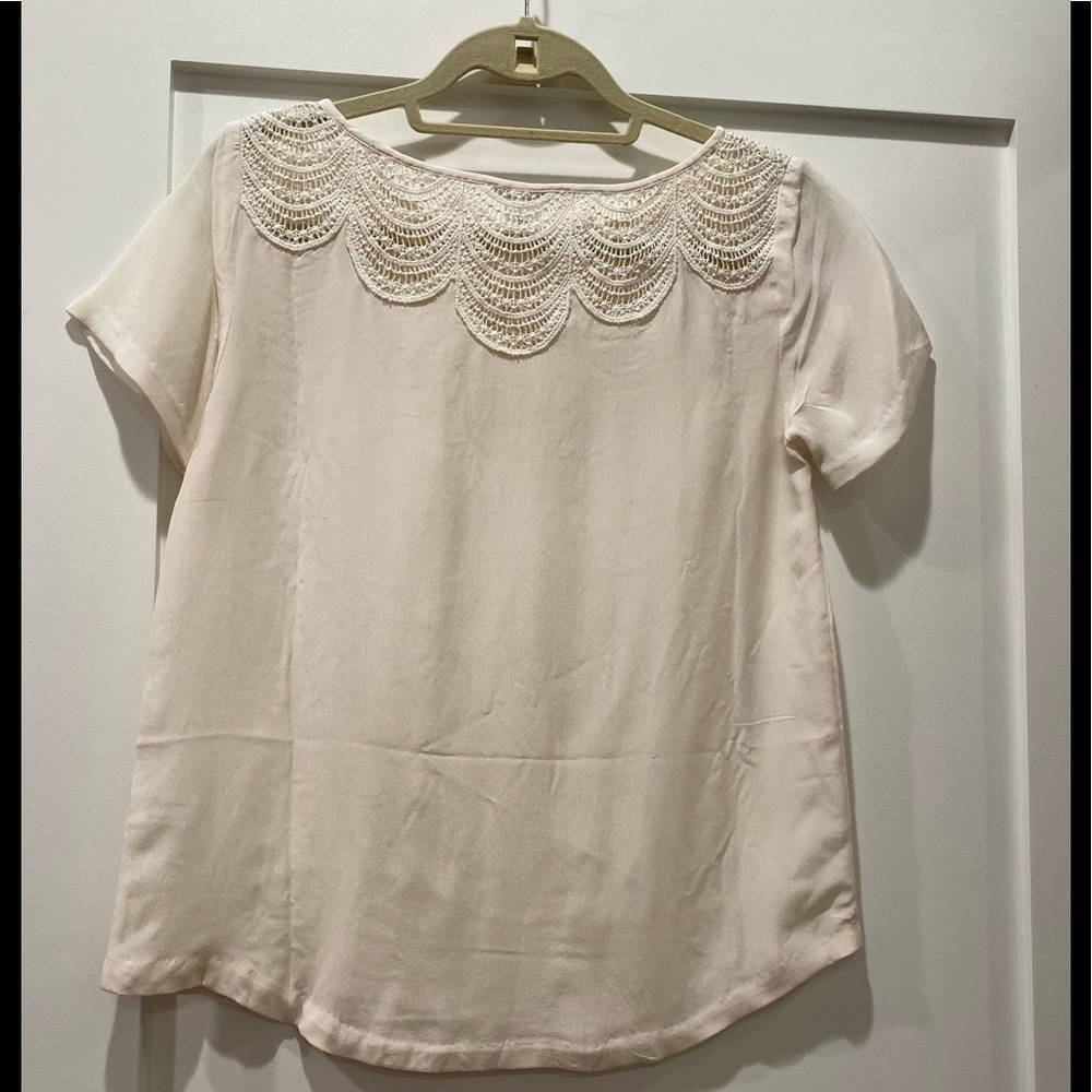 Club Monaco white shirt with detailed neck